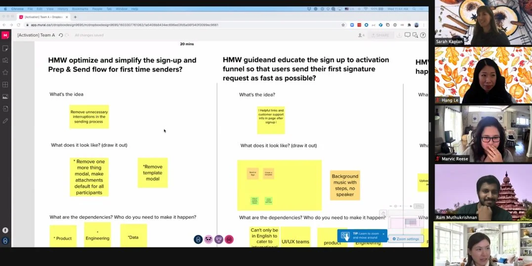 Collaboration example - Design Thinking/Sprint workshop